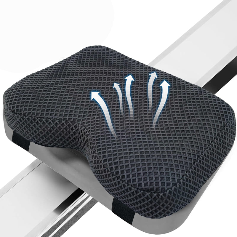 REEZEIVI Rowing Machine Seat Cushion for The Concept 2 Rowing Machine,Breathable 4D Air Mesh Seat Pad, Washable and Breathable Cover and Straps, Non-Slip Design,Recumbent Stationary Bike, Watter Rower