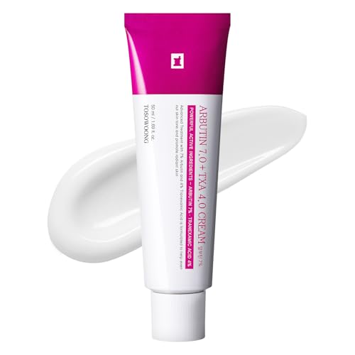 TOSOWOONG Arbutin 7% + Tranexamic Acid 4% Cream for Dark Spots, Brightening 1.69 Fl Oz (Pack of 1)