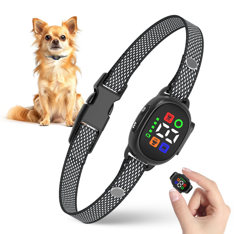 Bark Collar for Small Medium Dogs - Anti Bark Collar with 3 Effective Modes & 7 Sensitivity Levels, IP67 Waterproof & Rechargeable, Humane & Effective Barking Collar, Brown Black - BeesActive Australia