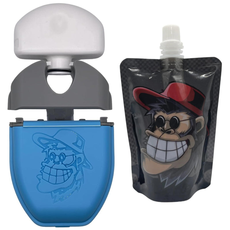 Self-Cleaning Mouthguard and Retainer Case with Cleaning Solution - Storage for, Night Guards, Aligners, Mouthguards – Compatible with Retainer Cleaner Tablets, and Foam Grilla Smurf - BeesActive Australia