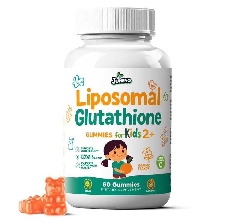 Liposomal Glutathione Gummies for Kids, Vitamin C Immune Support | Supports Antioxidant Protection & Daily Wellness, Liposomal Glutathione, Vitamin C, Sugar-Free, Vegan, Non-GMO 60 Count (Pack of 1)
