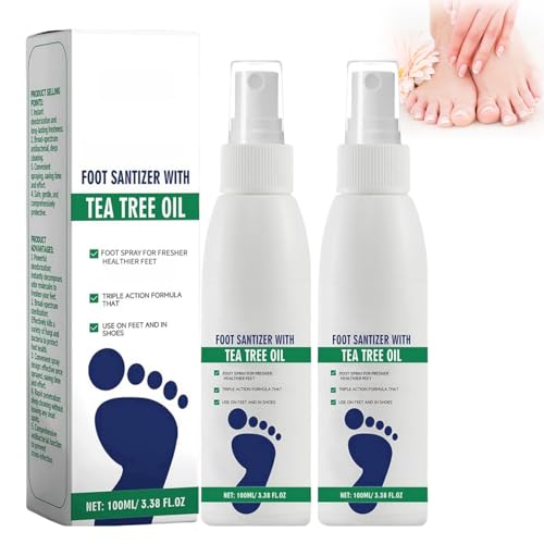Foot Sanitizer Spray with Tea Tree Oil, Tea Tree Oil Feet Spray, Clear Foot Sanitizer Spray (2PCS) 2pcs - BeesActive Australia
