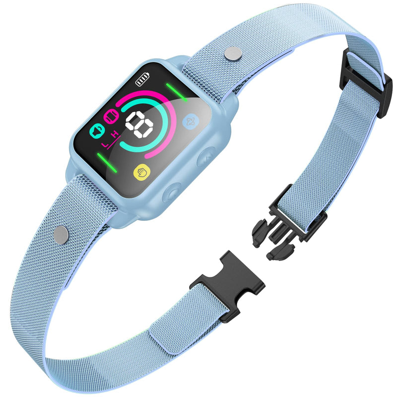 Bark Collar Anti Bark Dog Collar for Small to Medium Dogs with 8 Adjustable Sensitivity and 2 Rechargeable Bells, Vibrating Anti Bark Collar Humane Anti Bark Collar No Electric Shock (Blue) - BeesActive Australia