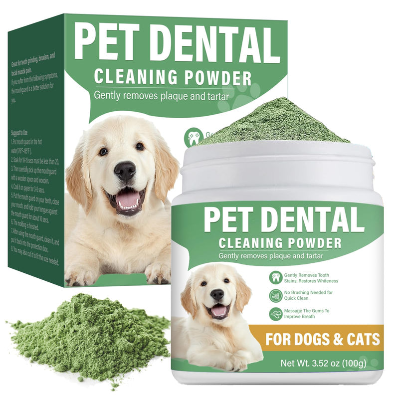 Dog Teeth Cleaning Powder, Dog Dental Powder, Dog Tooth Powder for Removing Plaque, Tartar, and Bad Breath, Dental Powder for Dogs, No Needed Brushing for Small, Medium, Large Dogs - BeesActive Australia