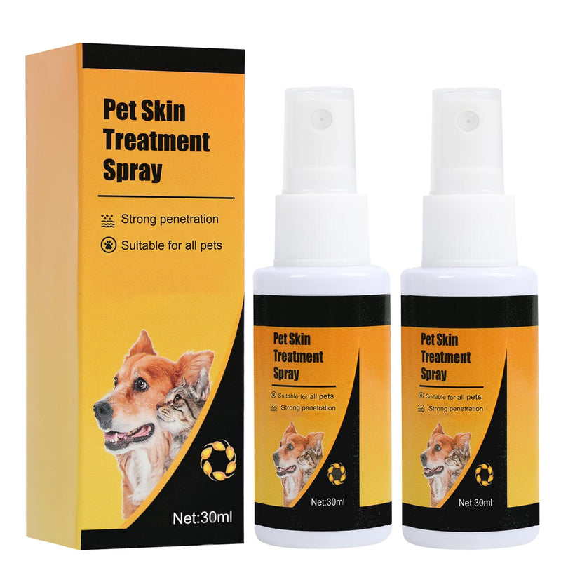 2PCS Pet Skin Sprays for Dogs & Cats, Pet Skin Treatment Spray, Nature Soothing Spray, Pet Skin Care Spray for Cleansing and Softening Skin (2 * 30ML) - PawsPlanet Australia