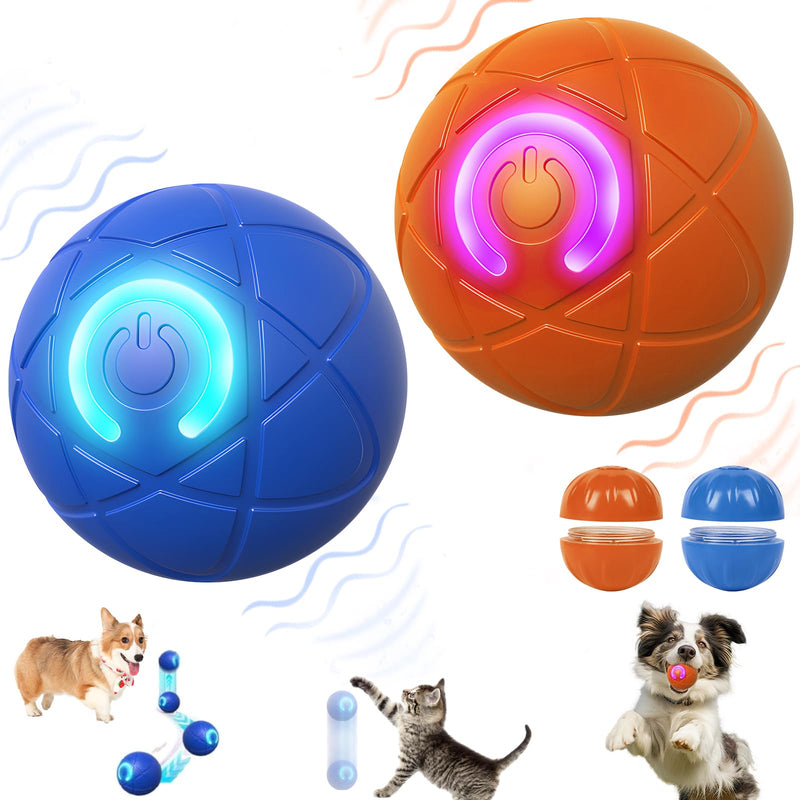 Shaky Ball Toy for Dogs,Shaking Dog Ball,Interactive Dog Ball,Automatic Moving Dog Toy Ball,USB Rechargeable Vibrating Dog Ball Remote Control Shaking Pet Ball for Dogs Cats (2PCS+Replacement Shell) 2 PCS+Replacement Shell - BeesActive Australia