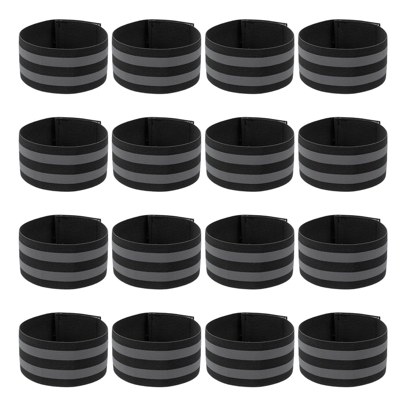 PATIKIL Reflective Bands for Wrist/Arm/Ankle/Leg, High Visibility Reflector Bands, Safety Reflector Tape Straps for Night Running Walking Black