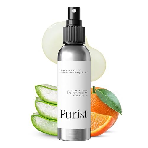 Purist Dandruff Spray – Leave-In Itchy, Dry Scalp Treatment – Hydrating, Lightweight, Soothing Scalp Moisturizer – Scalp Care Spray for Dryness, Dandruff, Flaky Scalp – Non-Greasy and Quick Relief