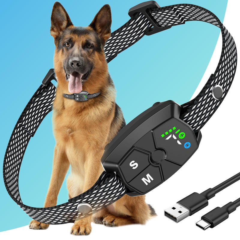 Dog Bark Collar, JeaTone Bark Collar for Large Medium Small Dogs, Smart Anti Barking Training Collar with 7 Adjustable Sensitivity, IPX7 Weatherproof, Black - BeesActive Australia