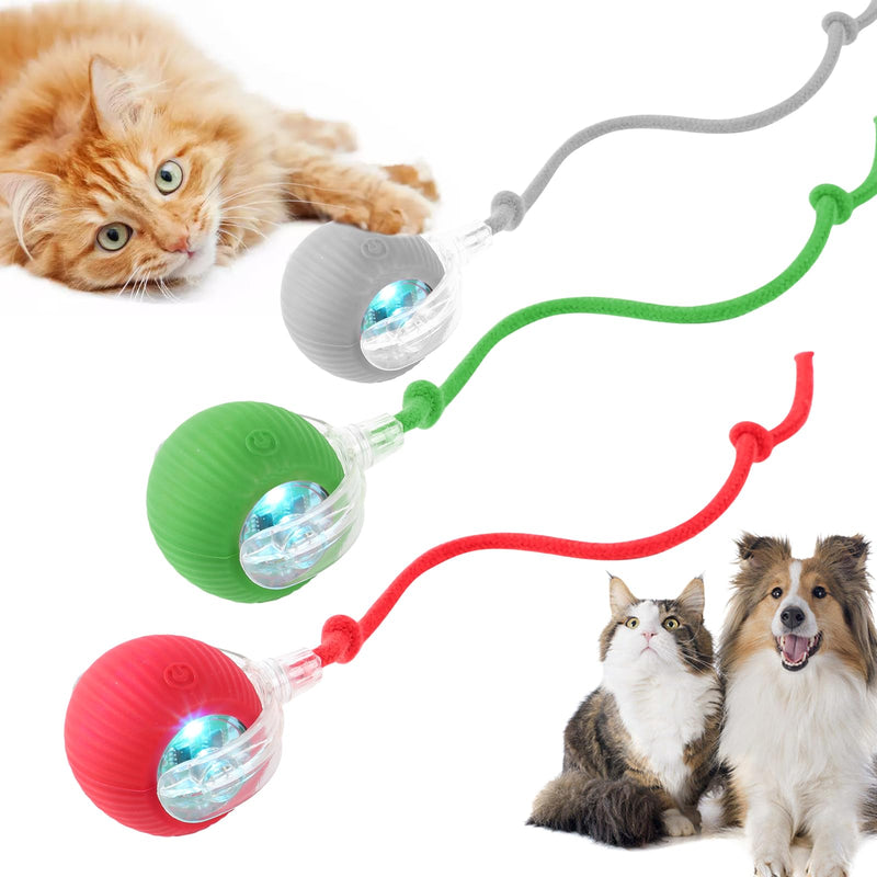Interactive Cat Ball Toys, 360° Smart Automatic Moving Cat Balls, Self Rolling Interactive Cat Dog Ball, Electric Moving Peppy Pet Ball Toy for Indoor Cat Kitten Exercise to Keep Them Busy (3 Pcs) - BeesActive Australia