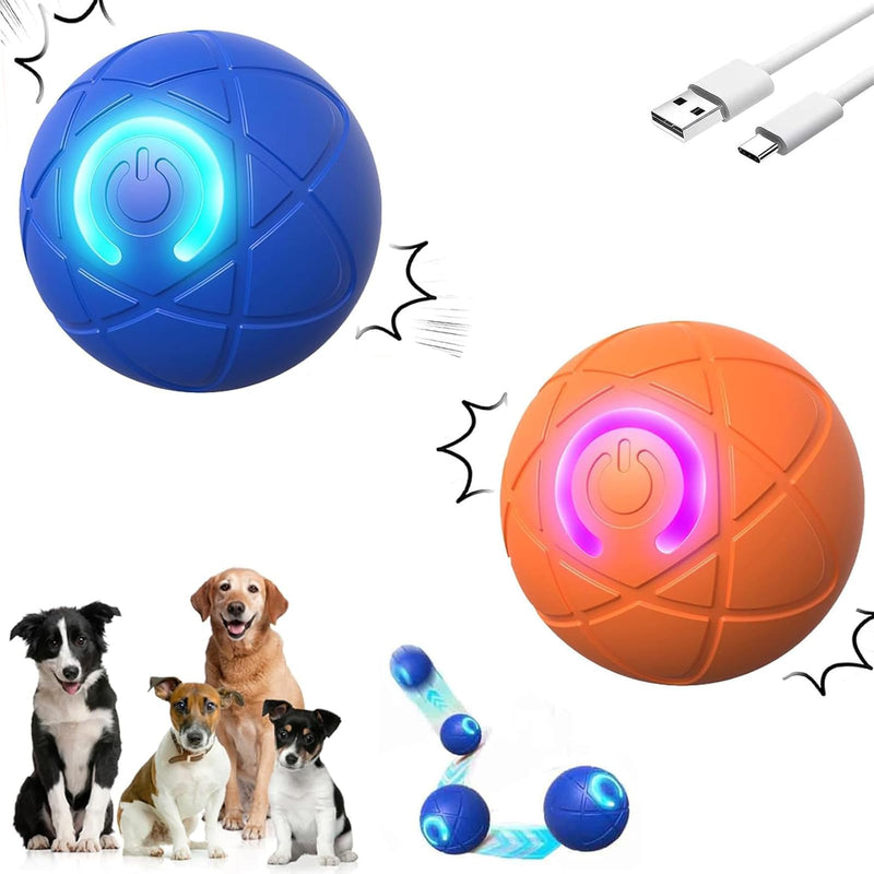 ZRW Shaky Ball Toy for Dogs,Viral Shaky Ball for Dogs,Chewy Viral Bouncing Ball,Automatic Moving Dog Toy Ball for Small, Medium, Large Dogs(Orange+Blue) - BeesActive Australia