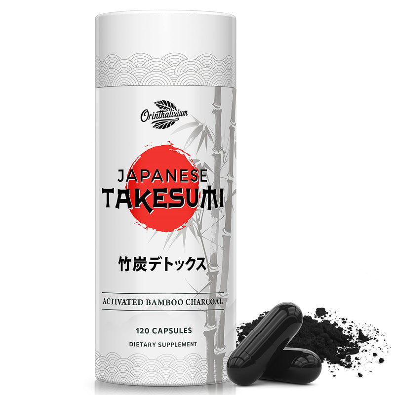 Takesumi Activated Charcoal 2000mg ‚Äì Activated Charcoal from Bamboo for Max Absorption, Detox & Gut, 120 Vegan Capsules 120 Count (Pack of 1) - BeesActive Australia