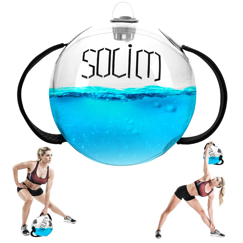 Water Weights Aqua Bag, Workout Sandbag Alternative Strength Training Sand Bag Portable Stability Fitness Equipment – Ultimate Core and Balance Training for Home Gym Ball Shape Aqua Bag