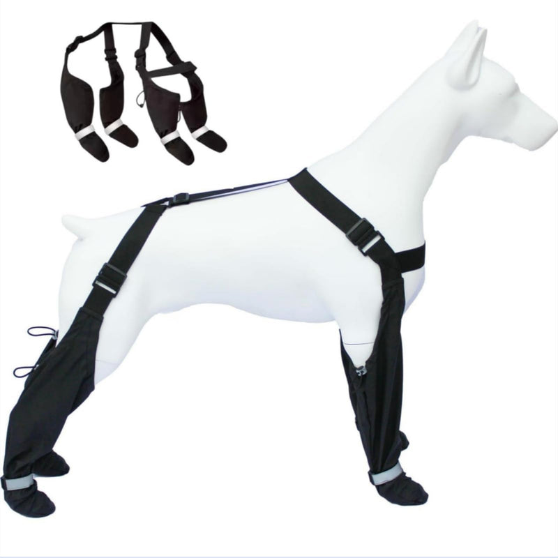 Dog Suspender Boots, Suspender Boots for Dogs, Anti-Slip Dog Boots for Large Dogs, Dog Paw Boot Leggings, Dog Boots with Suspenders, Adjustable Dogs Shoes Winter Snow Rain Hiking, Large - BeesActive Australia