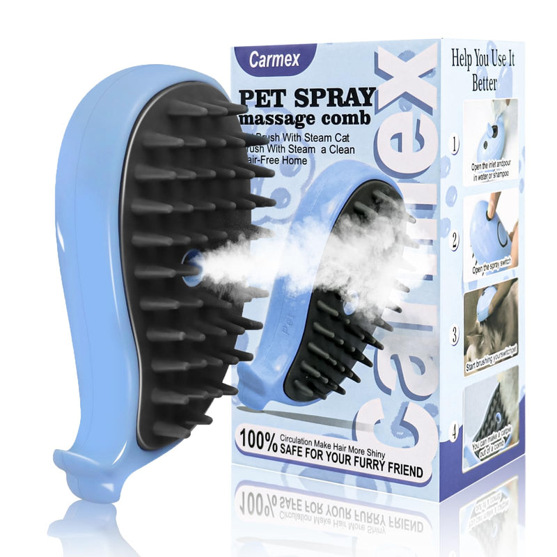 Cat Steam Brush for Shedding with Steam for Cats Gentle Soft Bristles Reduces Static Effectively Removes Loose Hair Prevents Pet Hair Flyaway Massage Function for Reducing Shedding - BeesActive Australia