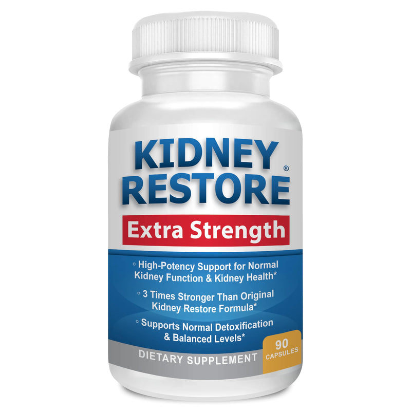 Kidney Cleanse Detox & Repair - Created by Kidney Health Expert Living w/Transplant - US Made Kidneys Support Supplement for Detox, Flush Renal Vitamins & Renal Restoration 90 Capsules 90 Count (Pack of 1)