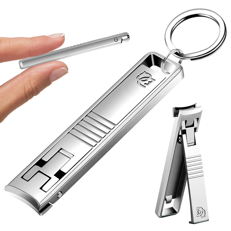 DEOU Folding Ultra-Thin Nail Clippers, Newly Upgraded Anti-Splash mini Stainless Steel Manicure Tool, take with You When Traveling, own Nail File, Men's and Women's Gifts (Nail Clippers + Gift Box) Portable Nail Clippers - BeesActive Australia