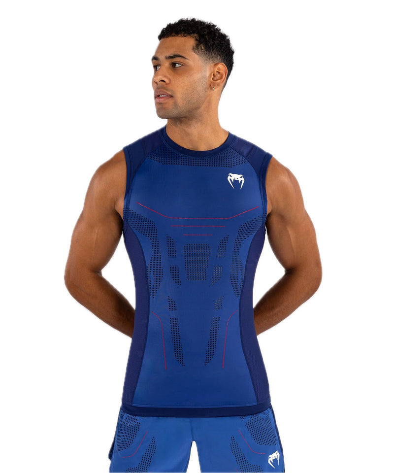 Venum Mens Technical 3.0 Sleeveless Rashguard Large Night Blue