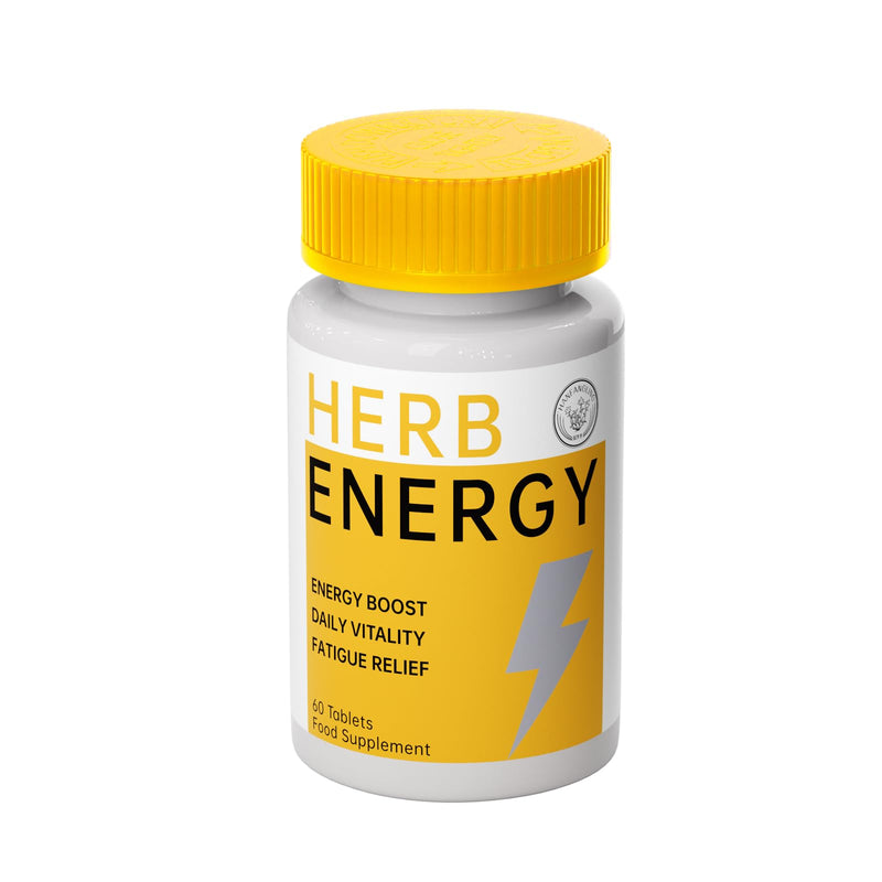 Natural Energy Supplement 800mg - 60 Heart-Shaped Tablets | Ginseng, Maca, Astragalus for Fatigue Relief & Immunity Support | Vegan, Caffeine-Free, Daily Vitality Booster