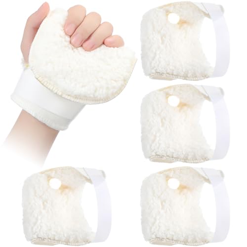 Nuanchu 4 Pcs Left Hand Palm Protectors Finger Contracture Guard Cushion