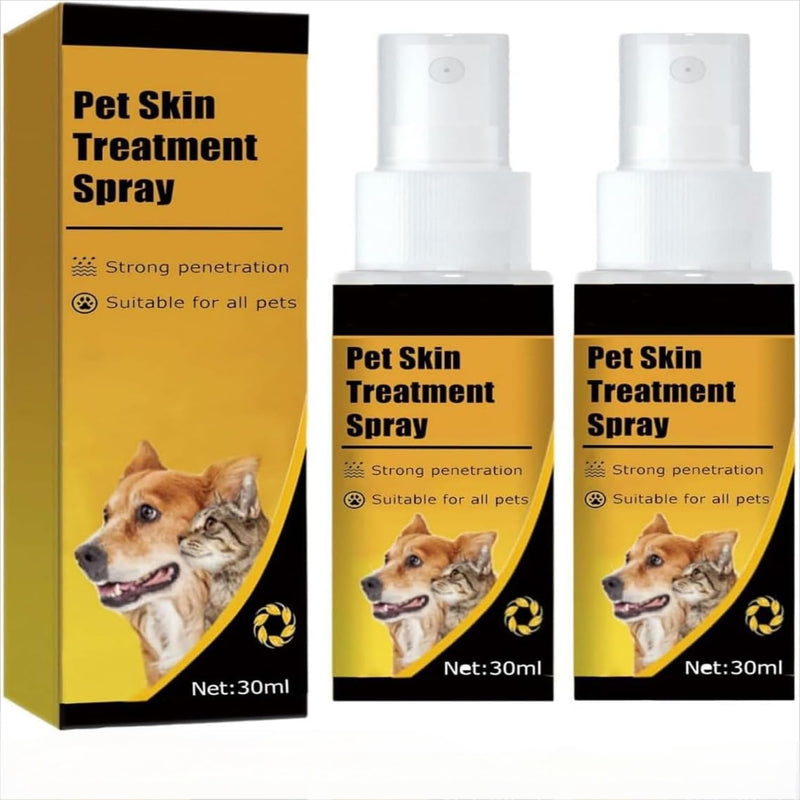 2pc Pet Skin Treatment Spray - Nature Soothing, Pet Skin Care Spray for Dogs & Cats, All Animals - Effective Pet Skin Treatment Spray 30ml - PawsPlanet Australia