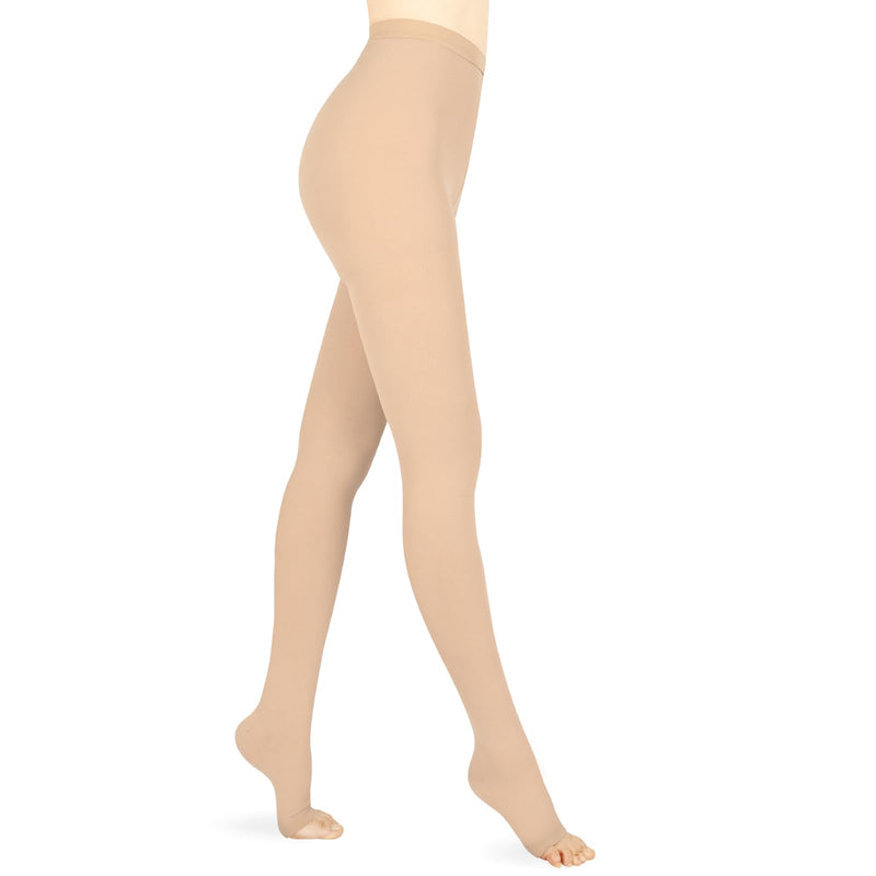 15-20 mmHg Compression Pantyhose for Women, Medical Compression Stockings, Open Toe Compression Leggings,Waist High Compression Tights for Edema, Varicose Veins, Swelling, Pregnant,Nurses, Athletes 2XL Beige