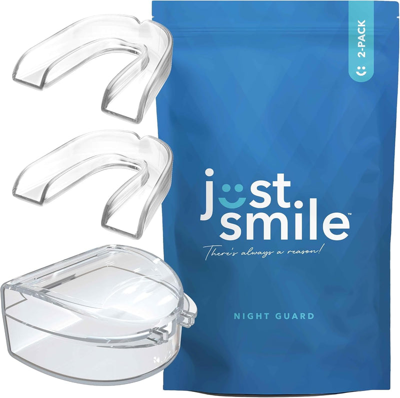 Night Guard for Teeth Grinding at Night: Moldable Dental Mouth Guard for Sleeping - Night Guard Protection for Teeth Clenching Clear 2 Pack - BeesActive Australia
