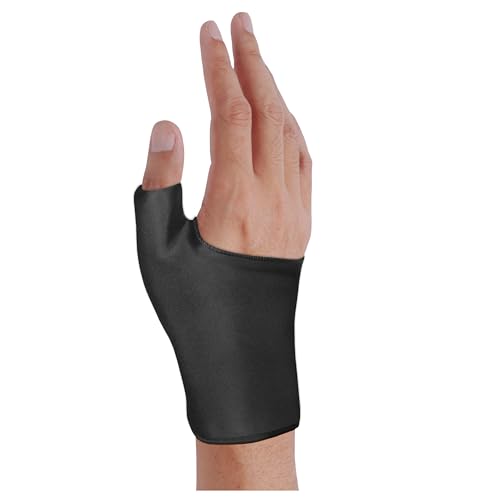 OTC Reusable 360 Degree Gel Sleeve for Wrists, Hot or Cold Compression for Hand Pain Relief, Black, Universal
