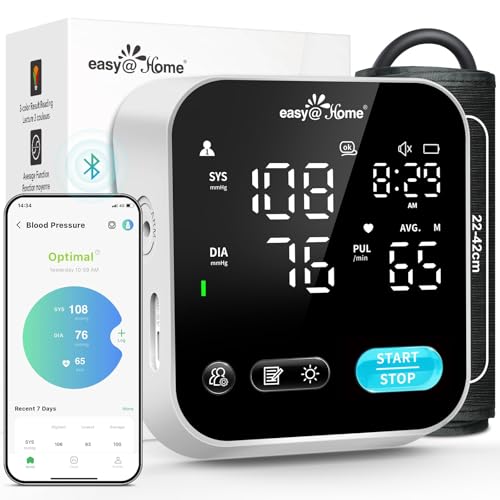 easy@Home Bluetooth Blood Pressure Monitor for Home Use - BP Machine