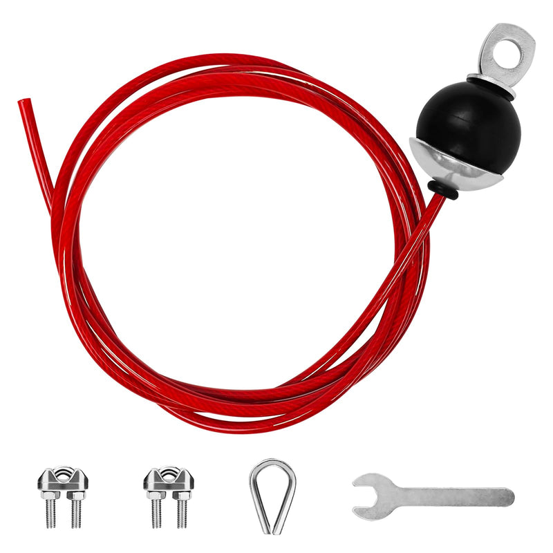 Replacement Cables for Home Gym, Fitness Pulley Cable, Weight Machine Replacement Cable with Stopper Ball 196 inch Red Adjustable length - BeesActive Australia