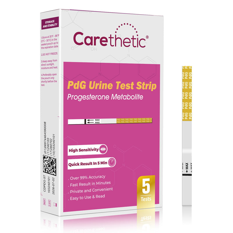 PdG Test Strips - Progesterone Urine Test Kit - at-Home Ovulation Confirmation Test for Women - 5 Tests - BeesActive Australia