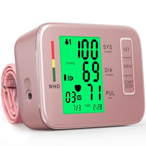 Double love Blood Pressure Monitor,Pink Blood Pressure Machine Bp Cuff Pink BP Monitor + Pink BP Cuff