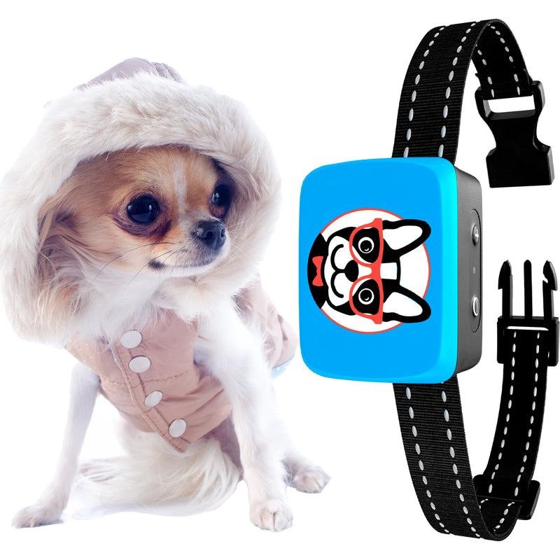 Dog Bark Collar Rechargeable - Smallest Bark Collar for Small Dogs 5-15lbs (Blue Сhocolate) - BeesActive Australia