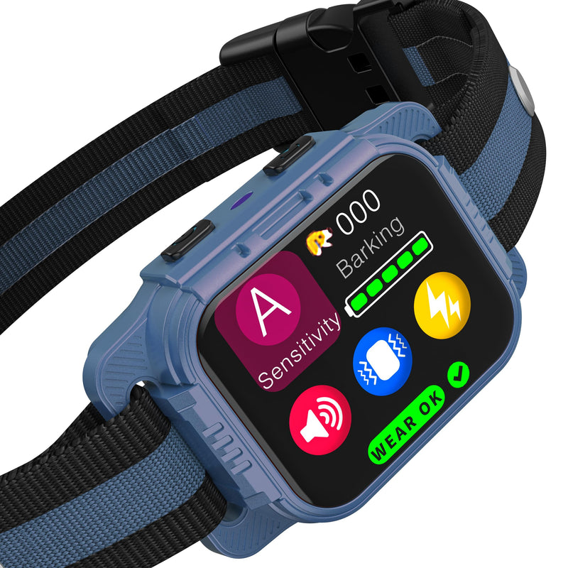 Dog Bark Collar, Automatic Anti Barking Collars for Large Medium Small Dogs, Rechargeable Barking Count Collar with A/B Sensitivity, Beep Vibration Shock Training Deterrent Devices for Dogs - BeesActive Australia