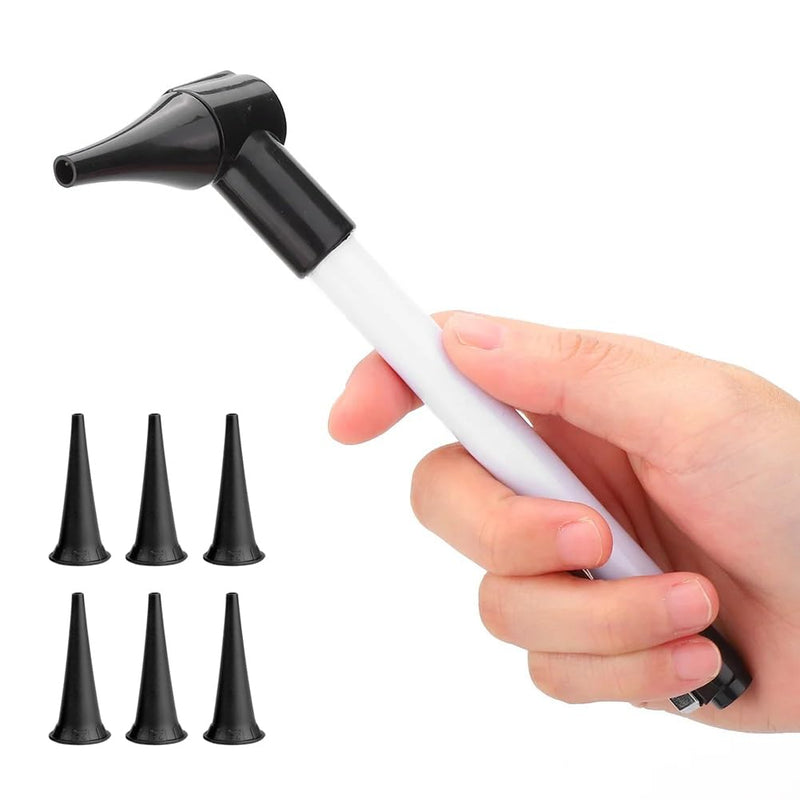 Slimline Stainless Pocket Otoscope, Handheld Ear Scope Otoscope with Soft LED Light & 7 Specula Tips for Kids Adults Pets Animals - BeesActive Australia
