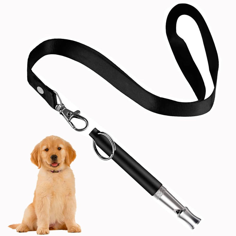 Dog Whistle to Stop Barking, Adjustable Pitch Ultrasonic Training Tool Silent Bark Control for Dogs- Pack of 1 PCS Whistles Black - BeesActive Australia