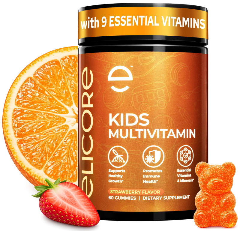 Premium Kids Multivitamin Gummies – 12 in 1 Kids Gummy Vitamins – Growth Chewable Multivitamin for Toddlers and Teens – Immune, Brain & Focus Support – GMO-Free, Gluten-Free – 2 Months Supply