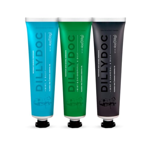 Fluoride-Free Mint Toothpaste for Fresh Breath, Gentle on Teeth, Natural Ingredients, Eco-Friendly Bioplastic Tube, Sustainable Oral Care for Adults and Kids (3 Pack, Mix) 1.33 Fl Oz (Pack of 3)