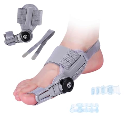 Bunion Corrector for Men and Women Big Toe, Adjustable Splint for Hallux Valgus Correction with Anti-slip Heel Strap and Detachable Silicone Pad, Toe Separators Pack (3) 3