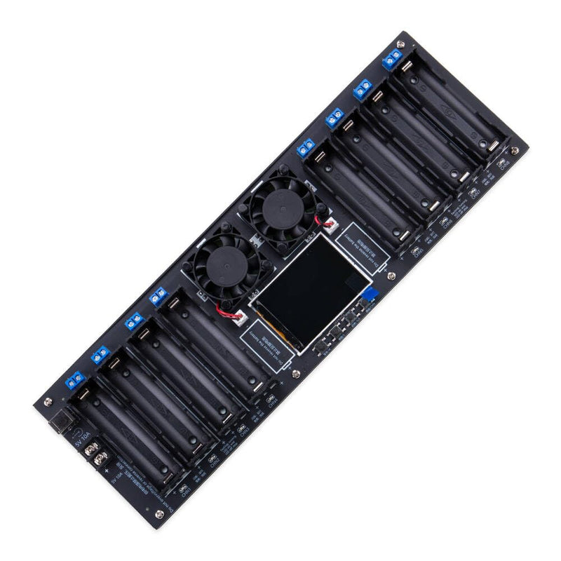 KOOBOOK 1Pcs Type-C 18650 Lithium Battery Capacity Tester 8 Channel MAh MWh Digital Battery Power Detector Module Internal Resistance Tester Support Automatic Charge Discharge