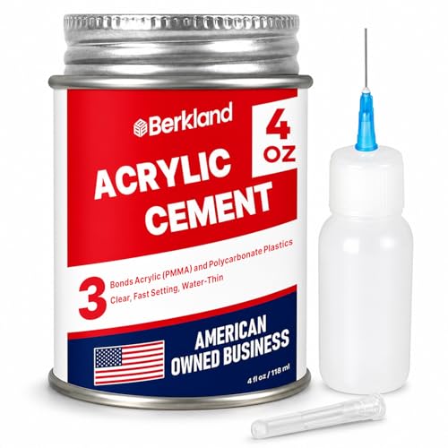 Berkland Acrylic Bonding Cement, 4 oz with Applicator Bottle