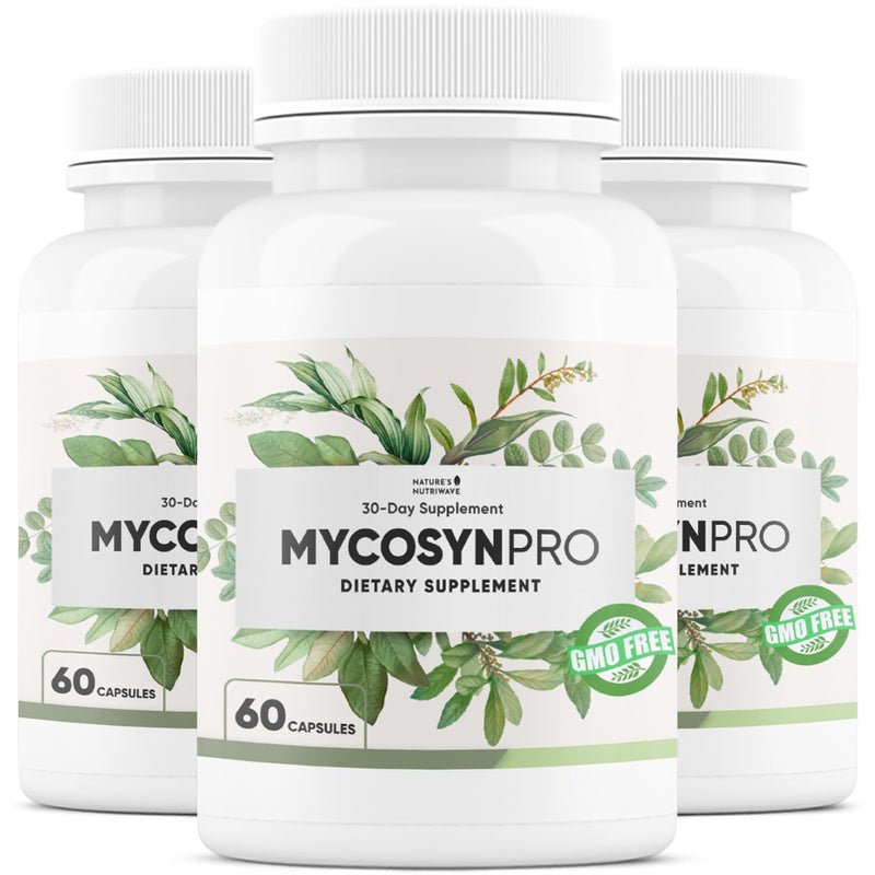 Mycosyn Pro - Natural Supplement with Vitamin C, Folate & Biotin | Non-GMO, Stimulant-Free, Easy to Take | Made in the USA, GMP-Certified | 60 Capsules, 3 Month Supply 60 Count (Pack of 3)