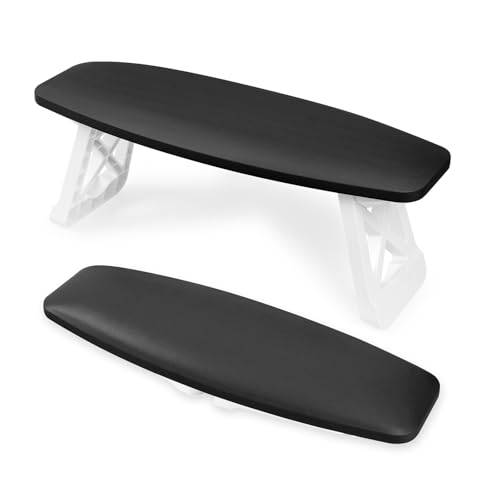 15.2 Inches Big Nail Arm Rest Hand Rest Stand, Nails Tech Must Have Supplies, Professional Foldable Soft Microfiber Leather Foot Hand Stand Cushion Pillow for Manicure Station, Black