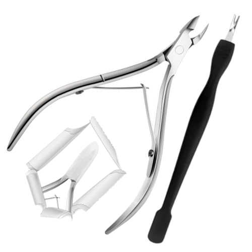 Nail Cuticle Trimmer with Cuticle Pusher Tool. Cuticle Nippers Professional and Nail Cuticle Remover. For Cuticle Care, Use Our Cuticle Cutter and Nail Cuticle Pusher. Stainless Steel Design.