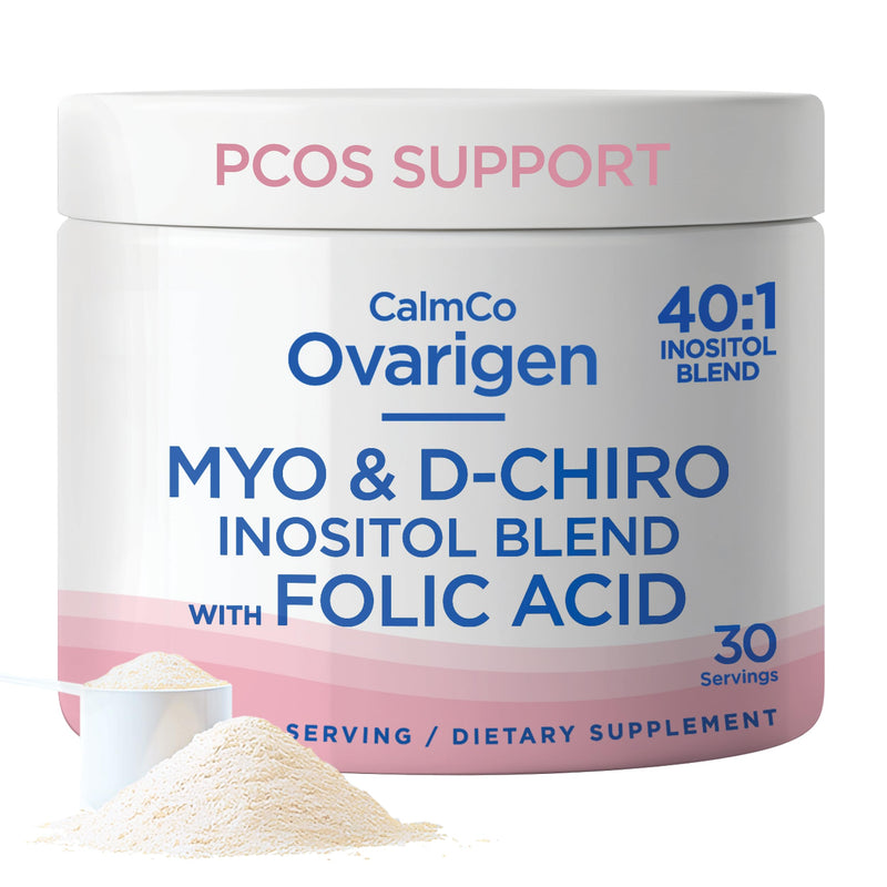 CalmCo Ovarigen Myo-Inositol & D-Chiro Inositol Supplement for Women – 40:1 Inositol Powder with Folic Acid, Fertility Supplements for PCOS, Hormone Balance and Ovarian Support (30 Servings) 30 Servings - BeesActive Australia