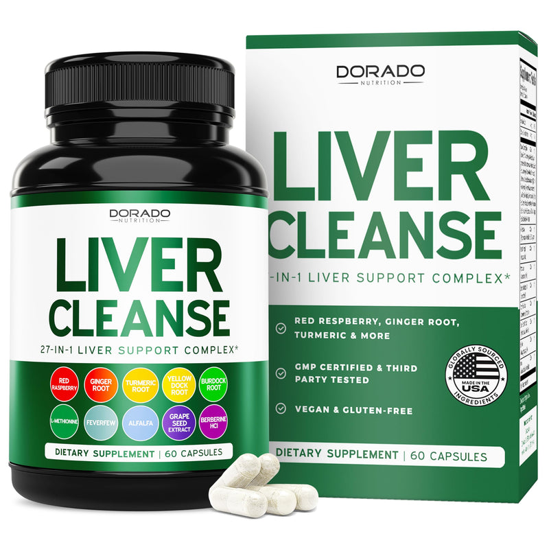 Liver Cleanse Detox & Repair (27 in 1 Formula - Milk Thistle, Dandelion Root, Turmeric, Artichoke Extract & More) - Detox Cleanse Supplement, Liver Support for Adults, Vegan - 60 Capsules - BeesActive Australia