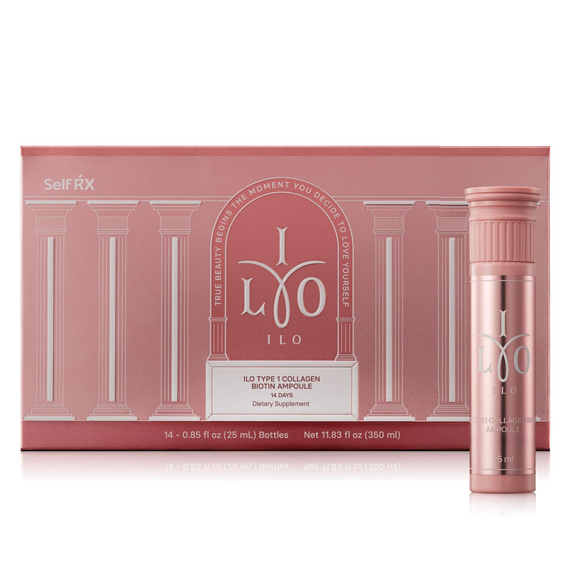 ILO Liquid Collagen Drink, 3000mg Type 1 Marine Collagen, 14 Bottles | 500 Dalton orange shots with biotin, ceramide, hyaluronic acid, vitamin C & Beau-mino Complex - no powder, no fishy taste 0.85 Fl Oz (Pack of 14)
