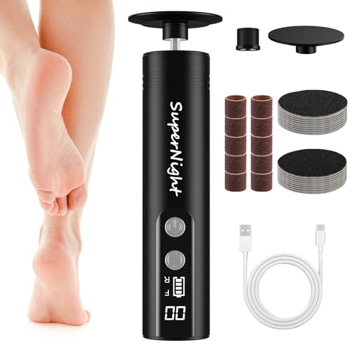 Cordless Electric Foot Callus Remover, 2 in 1 Electric Foot Nail File