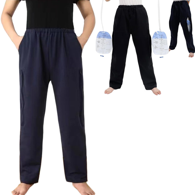 Urine Bag Pants,Underwear Urine Bag Pants for Elderly,Urinate Drainage Bag Pants Abdominal Surgeries Patient Black Trousers Small - BeesActive Australia