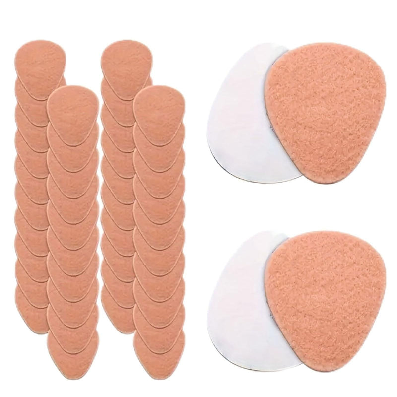 48PCS Shaped Felt Callus Pads Metatarsal Pads Forefoot Foot Pads Pain Relief Foot Cushion Keep Protecting Calluses from Rubbing on Shoes Adhesive Pads for Men and Women Brown-48pcs - BeesActive Australia